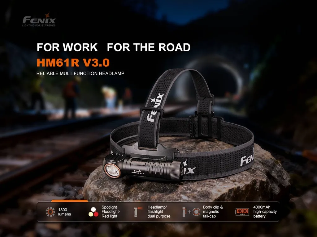 Fenix HM61R V3.0 Multifunctional Rechargeable Headlamp
