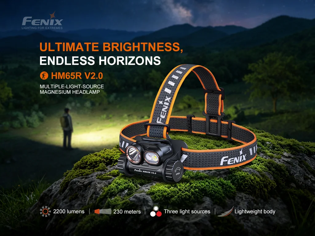 Fenix HM65R V2.0 Multiple-Light-Source Magnesium Headlamp