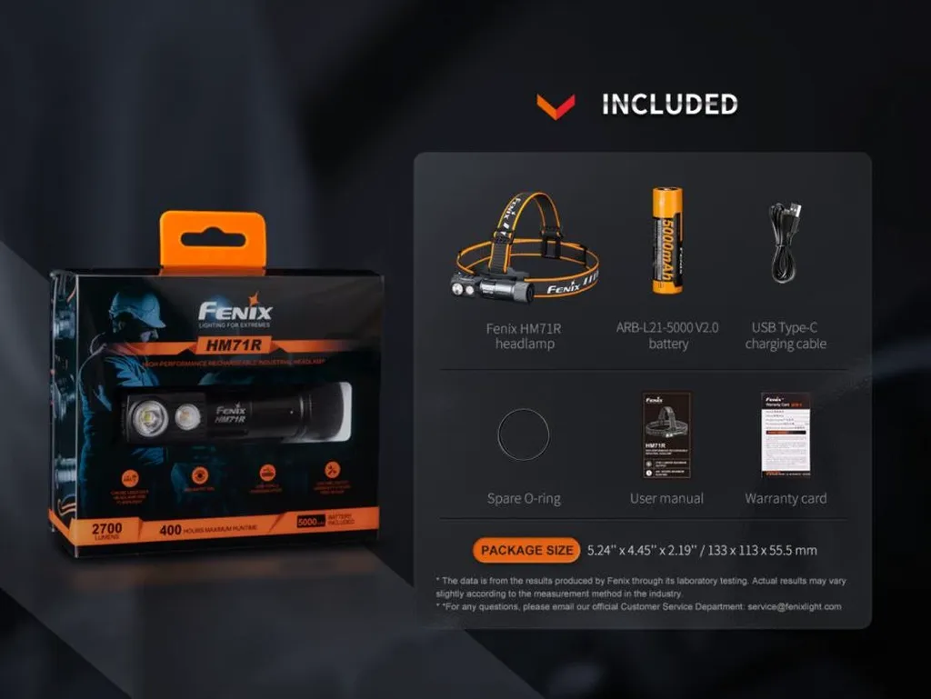 Fenix HM71R High-Performance Rechargeable Industrial Headlamp - view 16