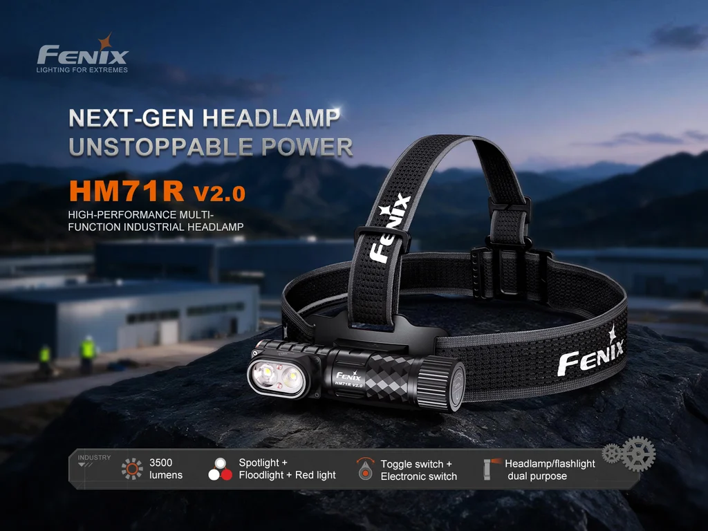 Fenix HM71R V2.0 High-Performance Multi-Function Industrial Headlamp