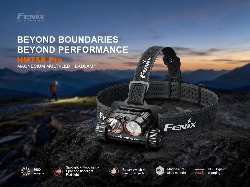 Fenix HM75R Pro Magnesium Multi-LED Headlamp