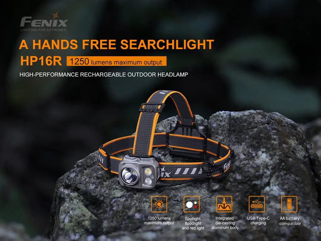 Fenix HP16R High-Performance Rechargeable Outdoor Headlamp