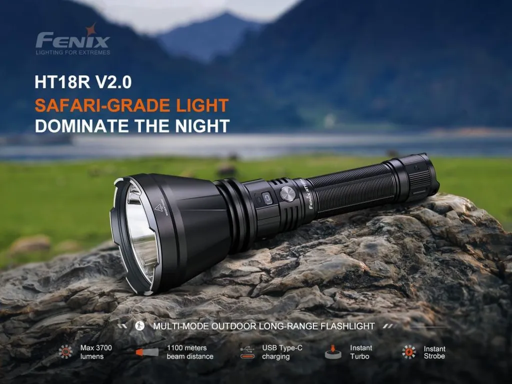 Fenix HT18R V2.0 Multi-Mode Outdoor Long-Range Hunting Flashlight
