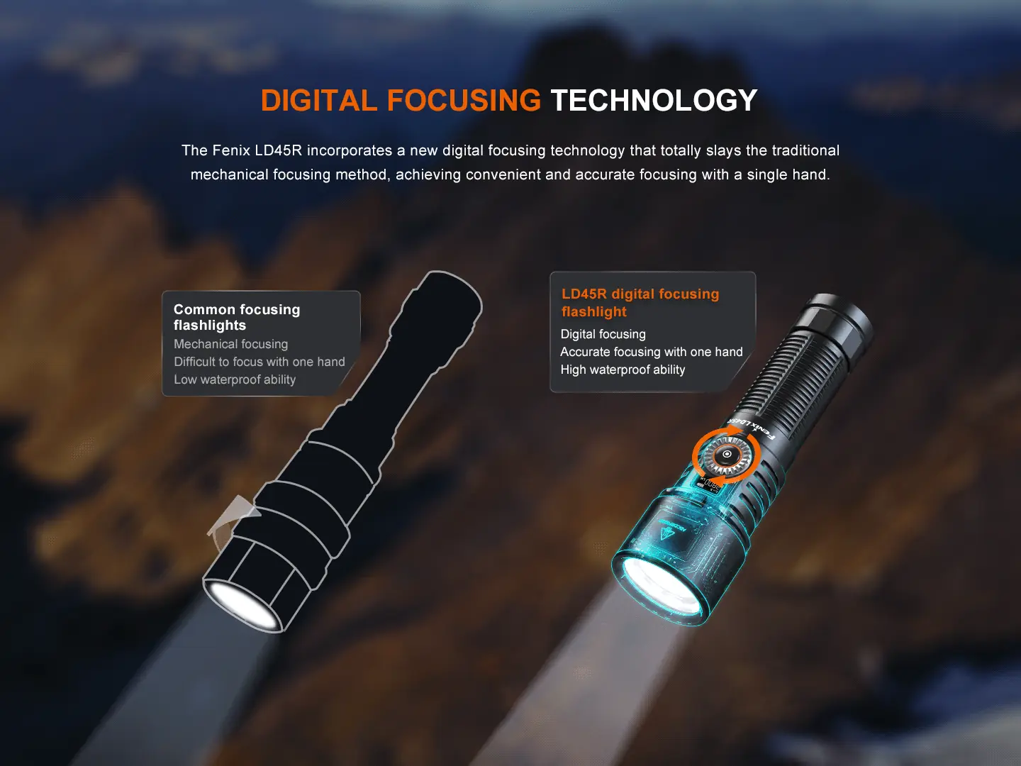 Fenix LD45R Digital Focusing Outdoor Flashlight - view 6