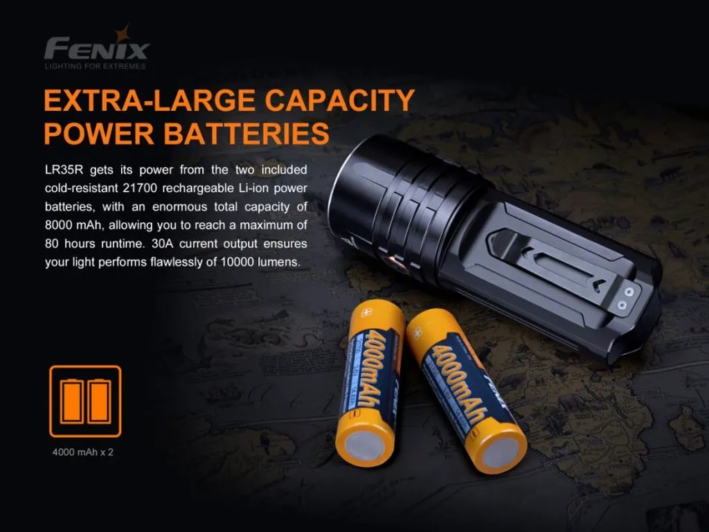 Fenix LR35R Super Bright Rechargeable Flashlight - view 5