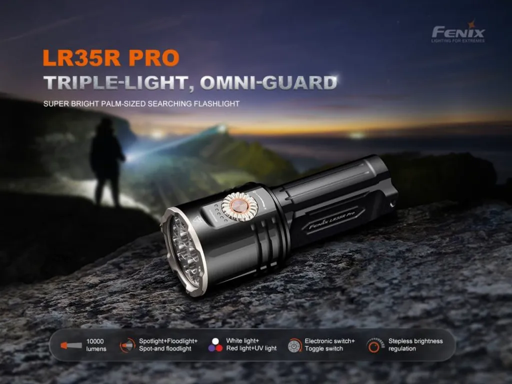 Fenix LR35R PRO Super Bright Palm-Sized Searching Flashlight