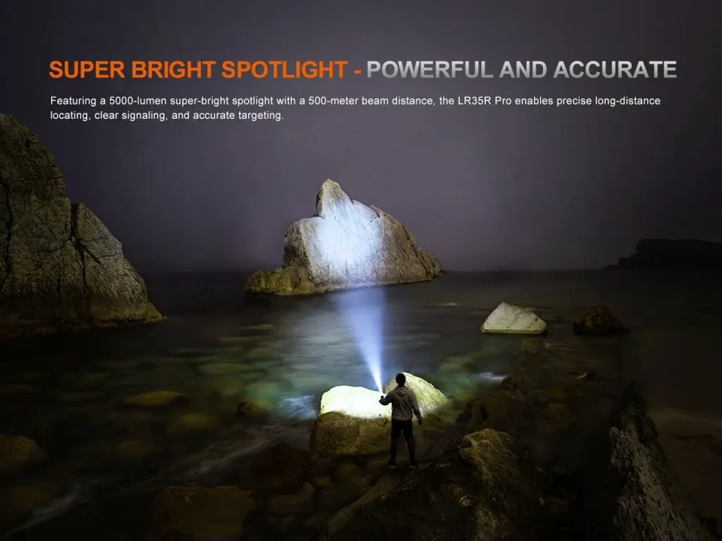 Fenix LR35R PRO Super Bright Palm-Sized Searching Flashlight - view 3
