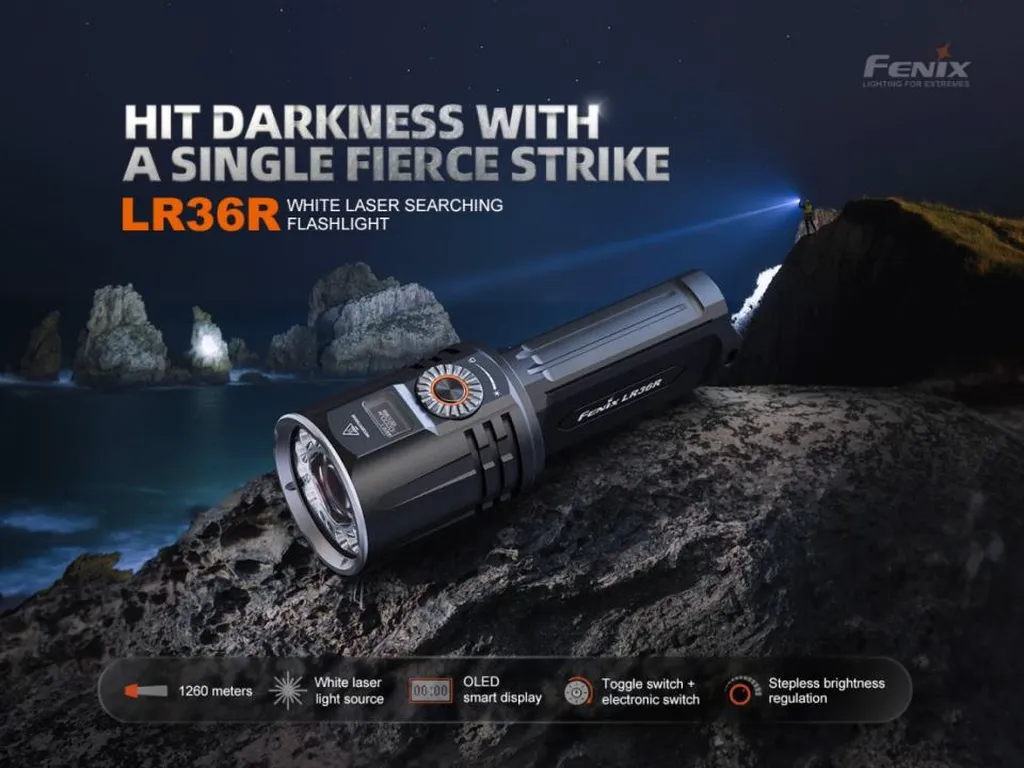 Fenix LR36R White Laser Powerful Mid-Size Searching Flashlight