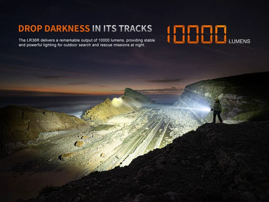 Fenix LR36R White Laser Powerful Mid-Size Searching Flashlight - view 2