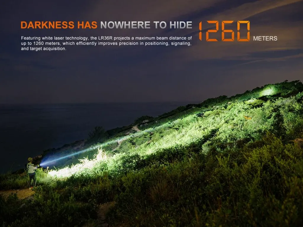 Fenix LR36R White Laser Powerful Mid-Size Searching Flashlight - view 3