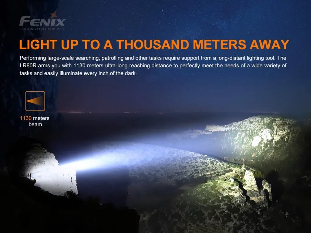 Fenix LR80R Super Bright Handheld Searching Flashlight - view 3