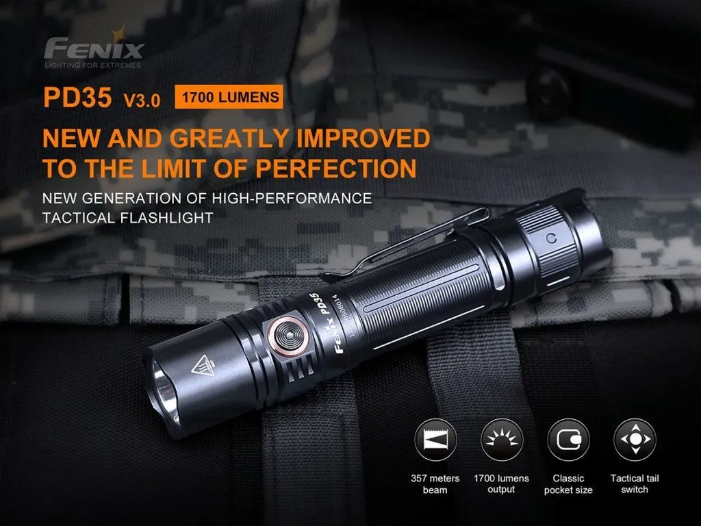Fenix PD35 V3.0 High-Performance Tactical Flashlight