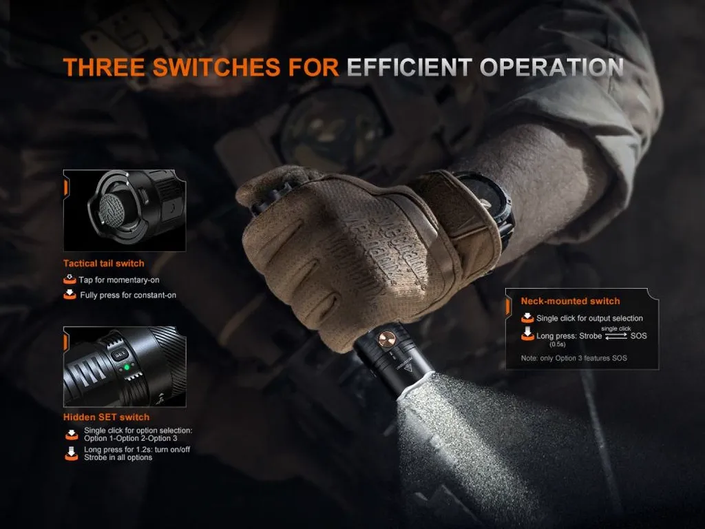 Fenix PD36R ACE Multi-Mode Tactical Flashlight - view 7