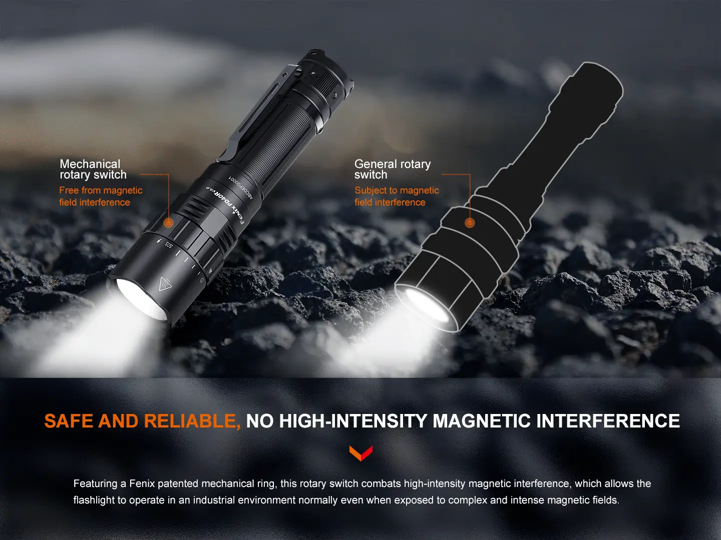 Fenix PD40R V3.0 Super Bright Mechanical Rotary Switching Flashlight - view 6