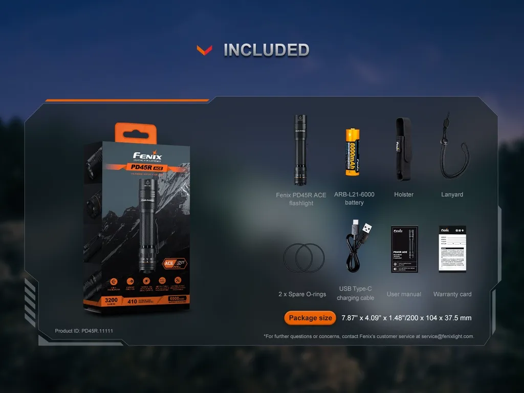 Fenix PD45R ACE Multi-Mode Tactical Flashlight - view 17