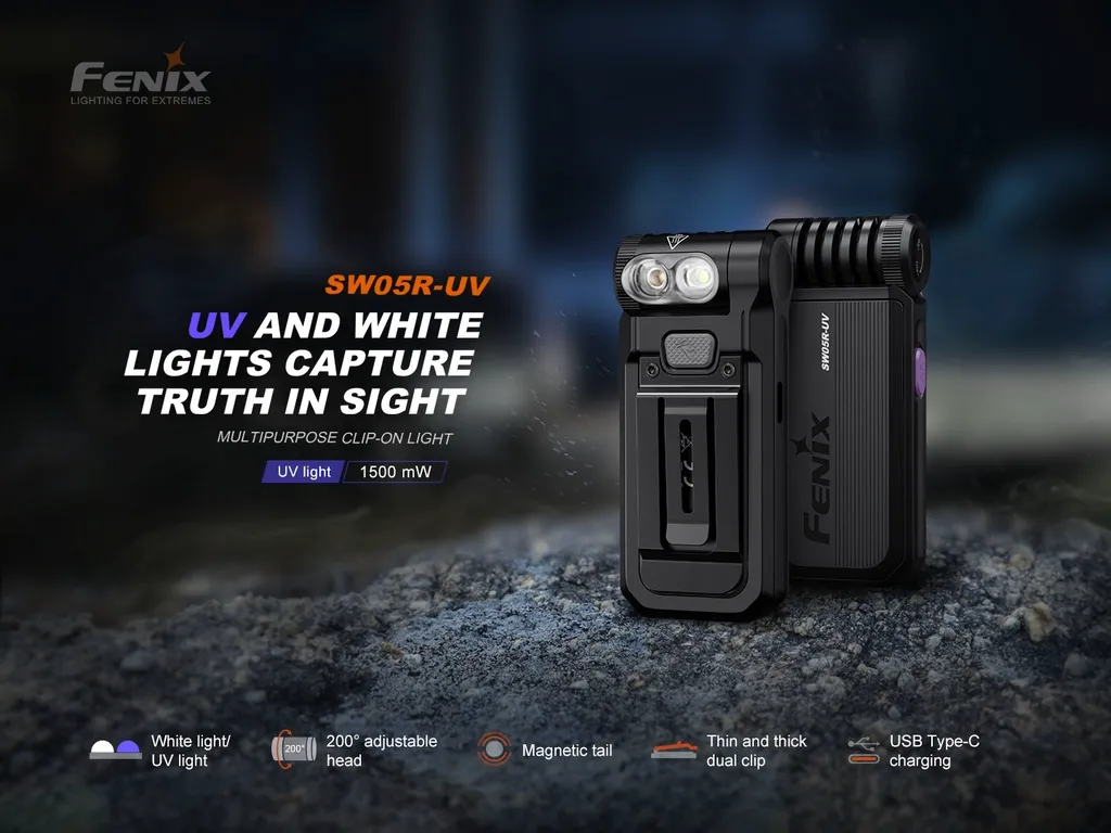 Fenix SW05R-UV UV And White Lights Flashlightt