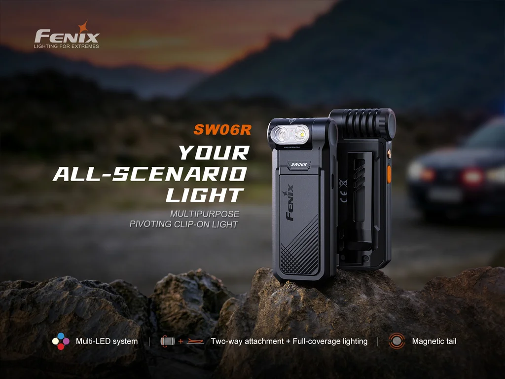 Fenix SW06R Multipurpose Pivoting Clip-On Light