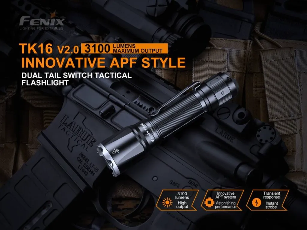 Fenix TK16 V2.0 Dual Tail Switch Tactical Flashlight