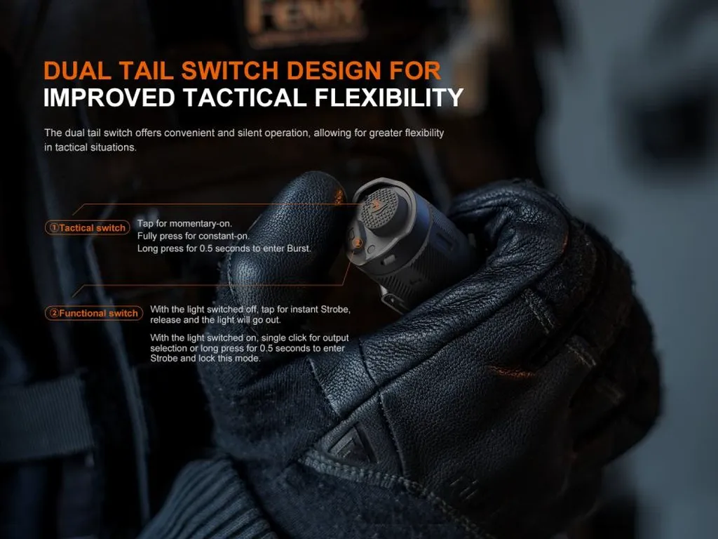 Fenix TK17 Dual Tail Switch Tactical Flashlight - view 5