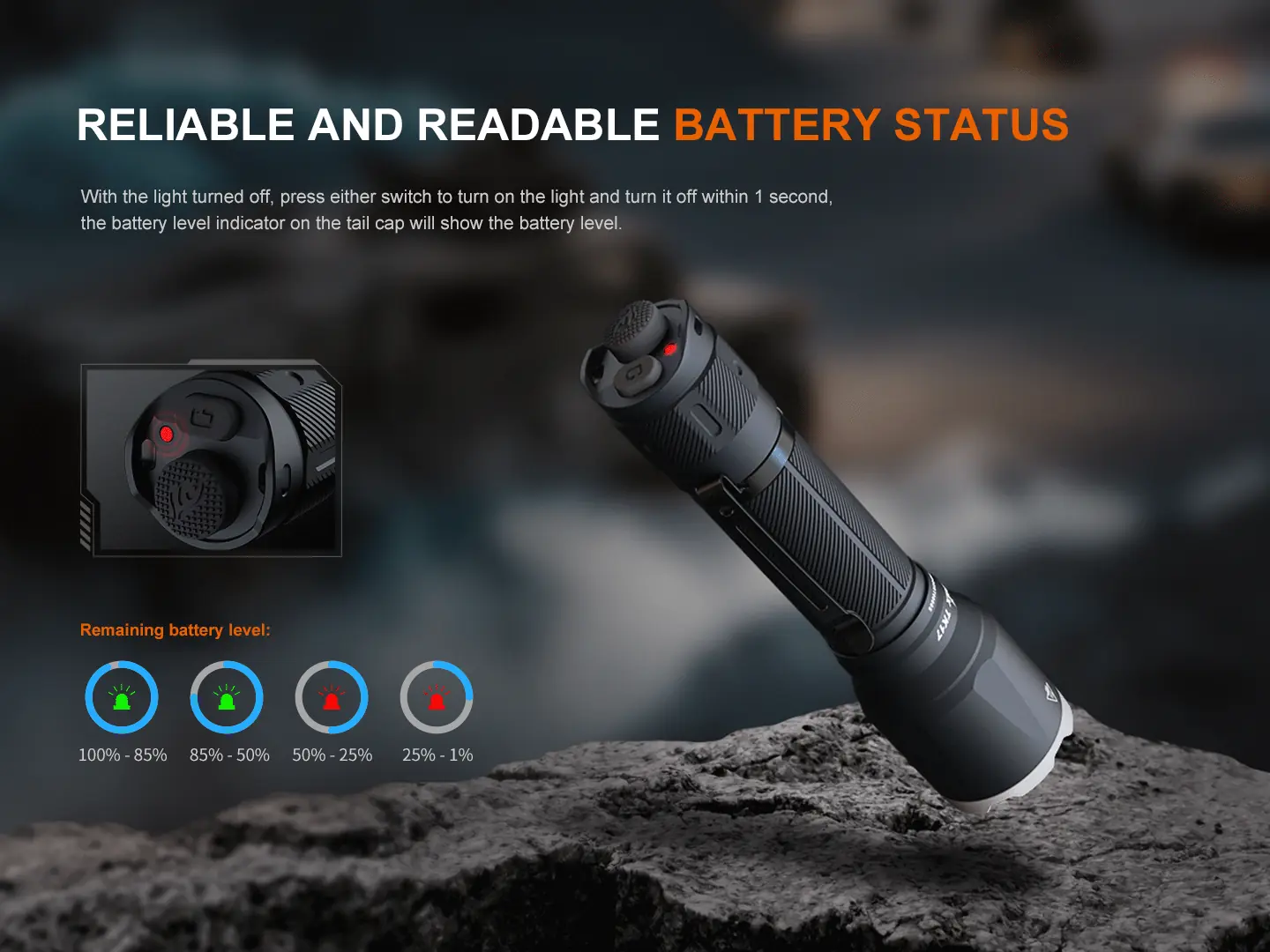 Fenix TK17 Dual Tail Switch Tactical Flashlight - view 6