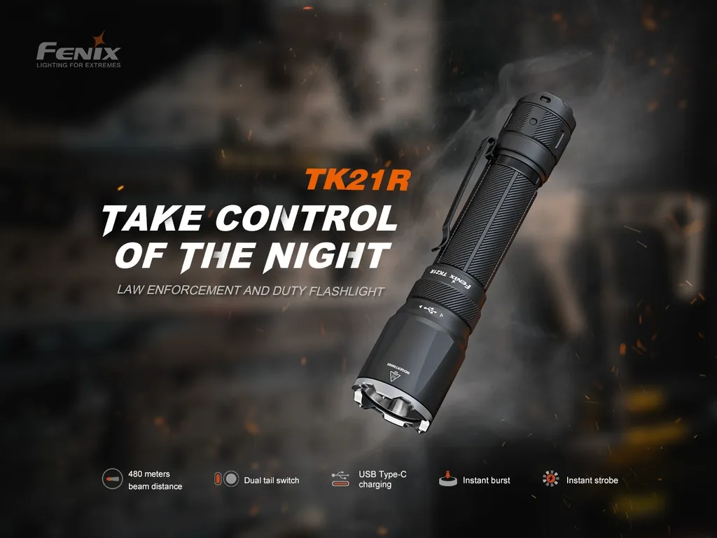 Fenix TK21R Dual Tail Switch Military And Duty Flashlight