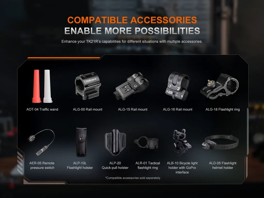 Fenix TK21R Dual Tail Switch Military And Duty Flashlight - view 12