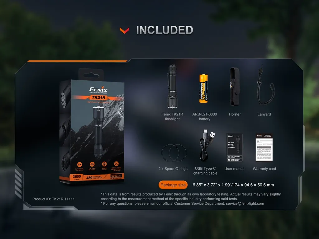 Fenix TK21R Dual Tail Switch Military And Duty Flashlight - view 14