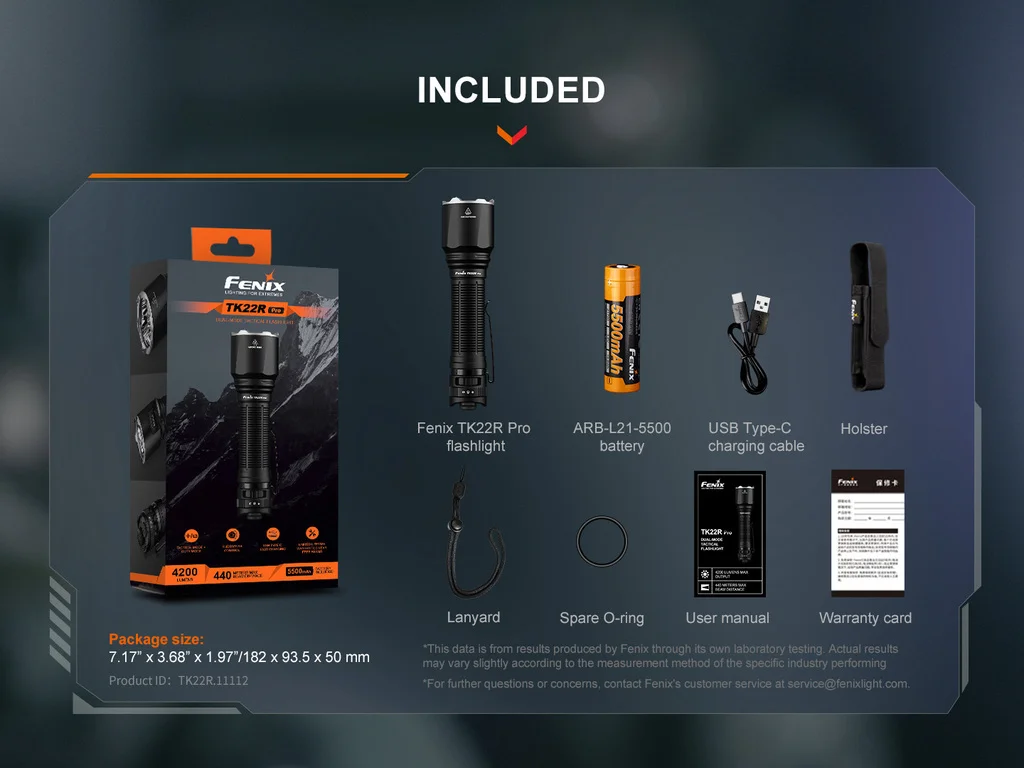 Fenix TK22R Pro Dual-Mode Tactical Flashlight — view 16