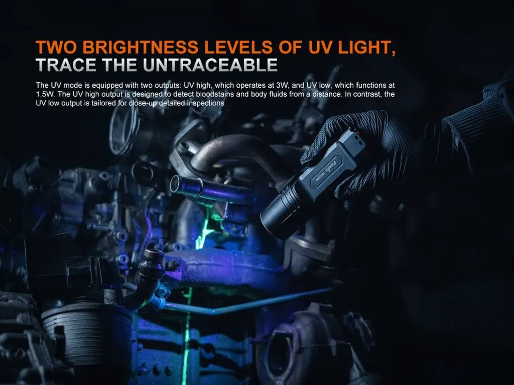 Fenix TK35R High-Performance Multi-Mode Rechargeable Tactical Flashlight with UV Light - view 3