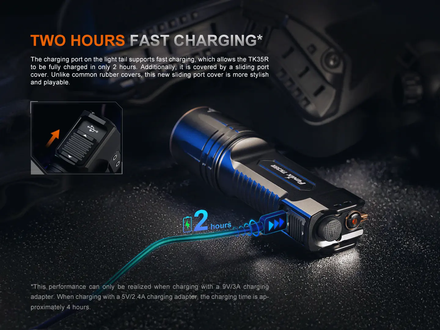 Fenix TK35R High-Performance Multi-Mode Rechargeable Tactical Flashlight with UV Light - view 8