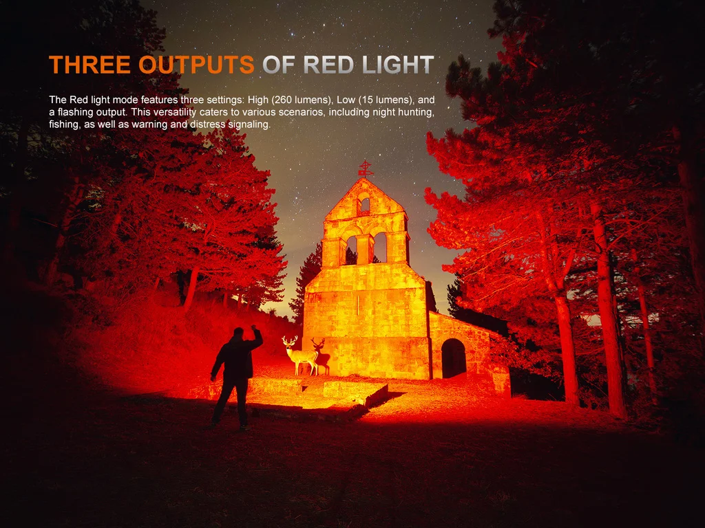 Fenix TK35R RED High-Performance Multi-Mode Rechargeable Tactical Flashlight with Red Light - view 3