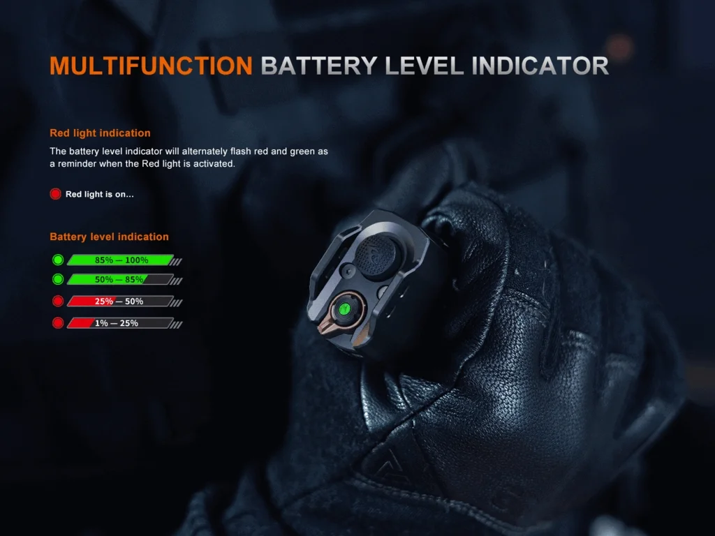 Fenix TK35R RED High-Performance Multi-Mode Rechargeable Tactical Flashlight with Red Light - view 6