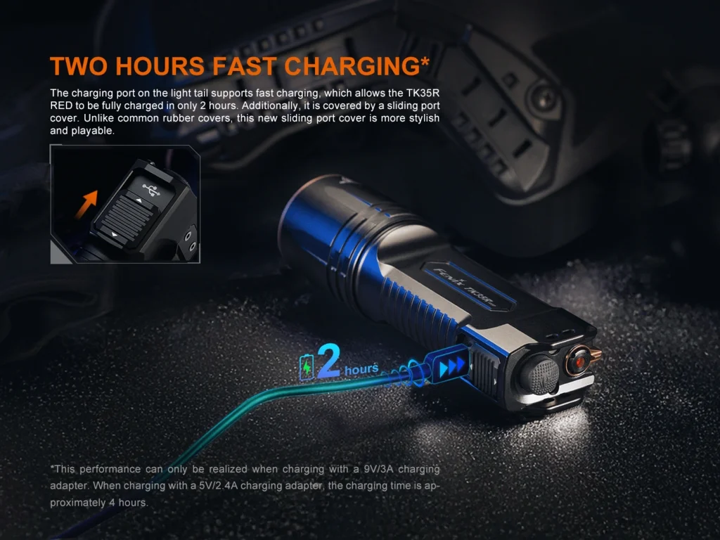 Fenix TK35R RED High-Performance Multi-Mode Rechargeable Tactical Flashlight with Red Light - view 8