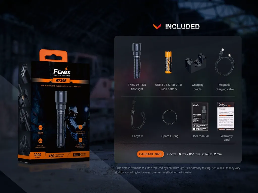 Fenix WF26R High-Performance Rechargeable Flashlight with Charging Dock - view 15