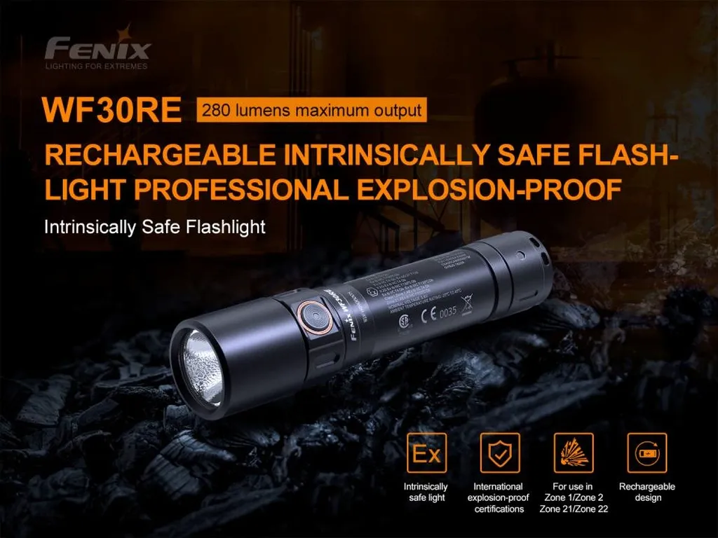 Fenix WF30RE Intrinsically Safe Flashlight