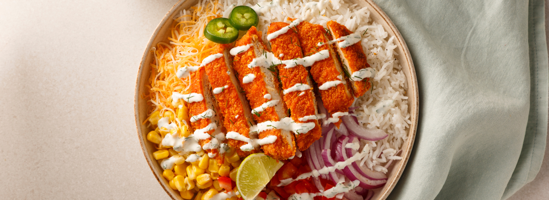 Spicy Crispy Chicken Ranch Bowl