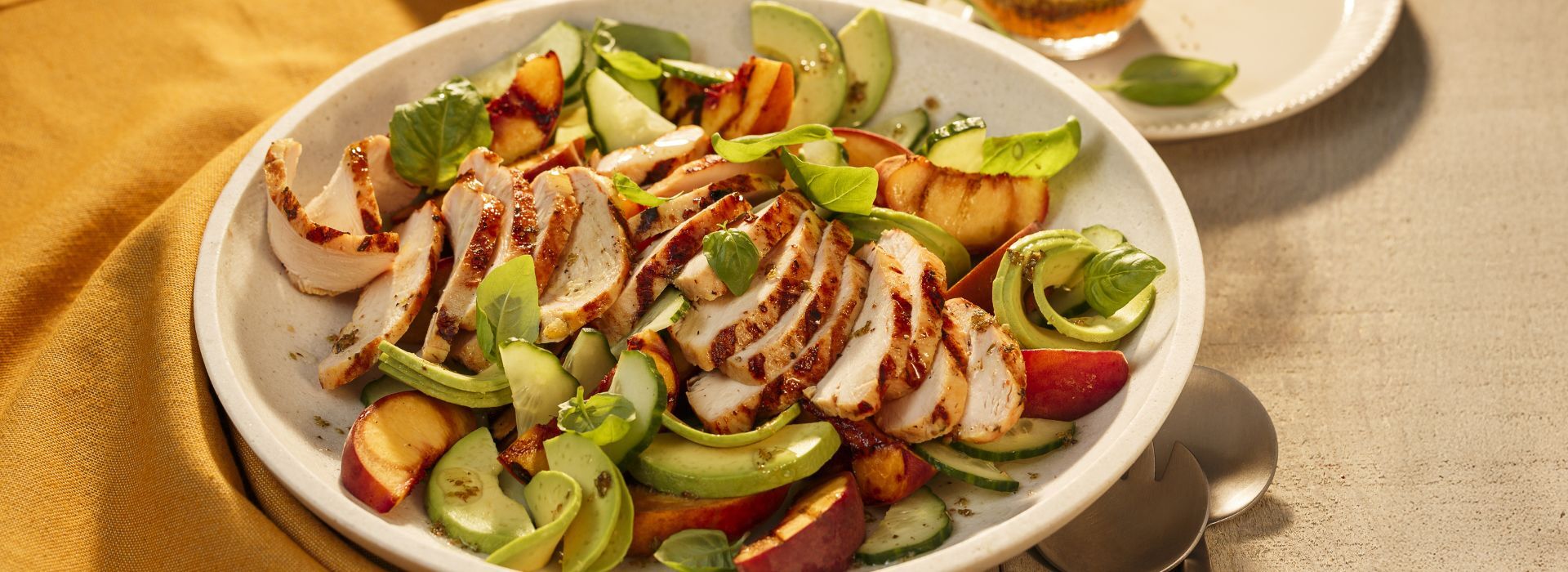 Salade tiede de poulet Couverture Recette site Web