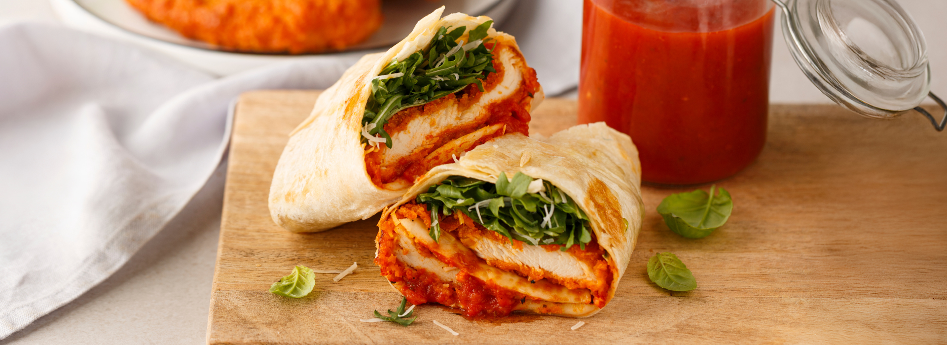 Wrap au poulet parmigiana