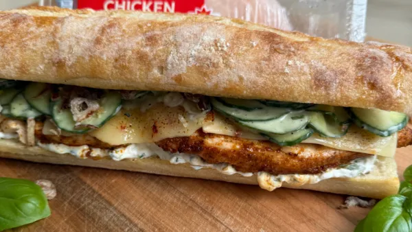 Sandwich décadent de poulet grillé