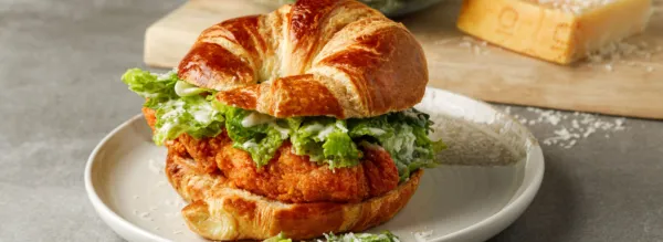 Crispy Chicken Caesar Croissants