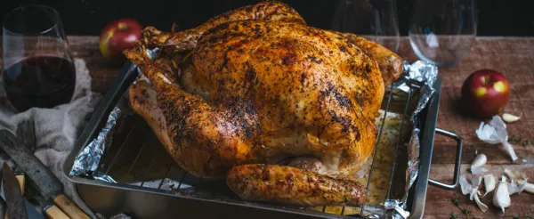 ROASTED TURKEY WITH CIDER AND APPLES