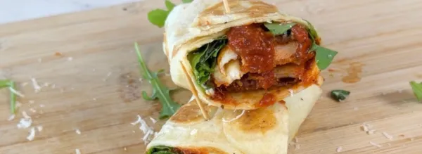 Chicken parmigiana wrap