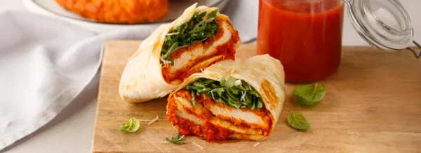 Chicken parmigiana wrap