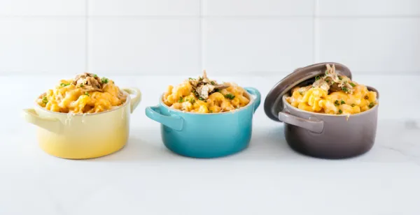 MACARONI AU FROMAGE, CITROUILLE ET POULET