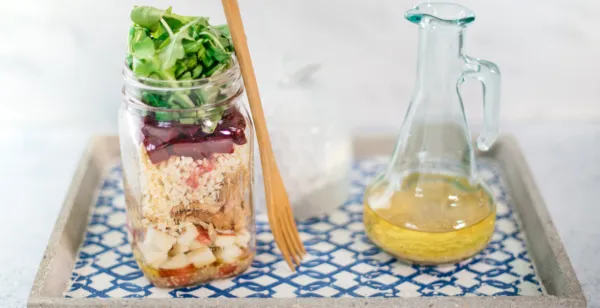 MASON JAR CHICKEN, APPLE, AND BEET SALAD