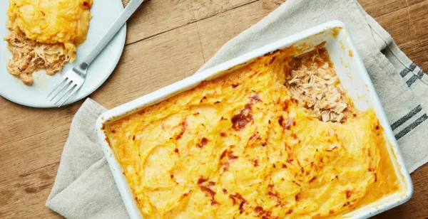 PARMENTIER D’EFFILOCHÉ DE POULET, ÉRABLE ET BIÈRE