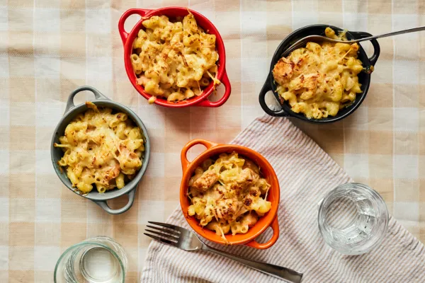 Three-Cheese Macaroni & BBQ Chicken