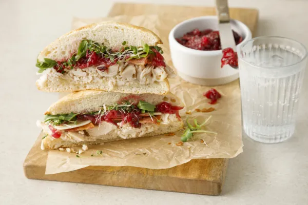 Turkey Sandwiches with Cranberry and Onion Confit
