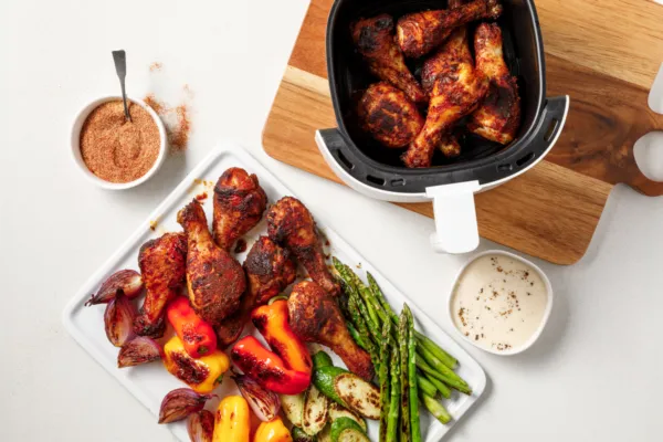 Air-Fried BBQ Chicken Drumsticks