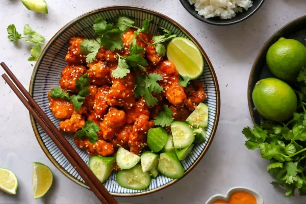 Crispy Chicken Served with Bang-Bang Sauce